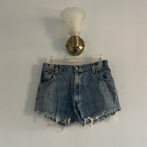 The Vintage Twin Levi's cutoff denim shorts